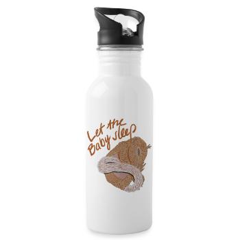 Wildtiere - Trinkflasche mit integriertem Trinkhalm - Weiß - Rechts