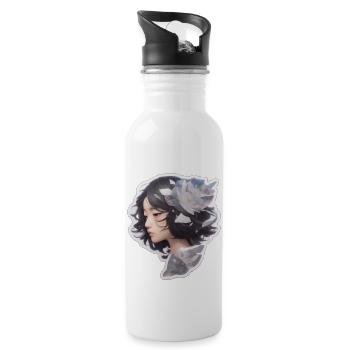 Nature's Darling - Trinkflasche mit integriertem Trinkhalm - Weiß - Rechts