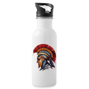 Warrior - Water bottle with straw - white - Right