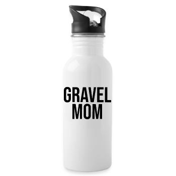 Gravel Mom Rennrad Fahrrad Gravelbike - Trinkflasche mit integriertem Trinkhalm - Weiß - Rechts
