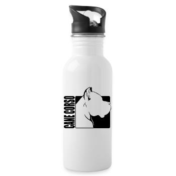 Cane Corso Profile Dogs Dog Wilsigns - Water bottle with straw - white - Right