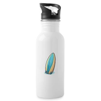 Ride the Waves - Water bottle with straw - white - Right