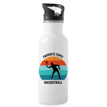 Racqueetball - Gourde avec paille intégrée - blanc - Droite