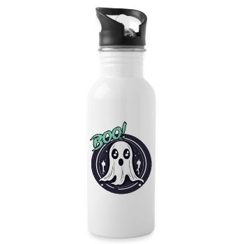 Ghost / Ghost / Halloween / Sheet / Boo / Spooky - Water bottle with straw - white - Right