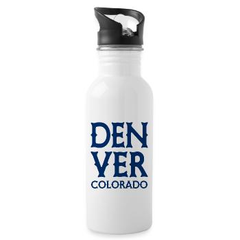 Denver - Colorado - États-Unis d’Amérique - États-Unis - Gourde avec paille intégrée - blanc - Droite