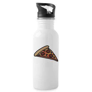 Pizza - Water bottle with straw - white - Right