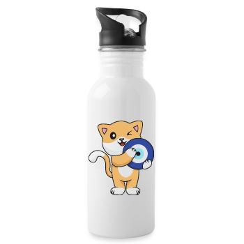 Nazar - Trinkflasche mit integriertem Trinkhalm - Weiß - Rechts