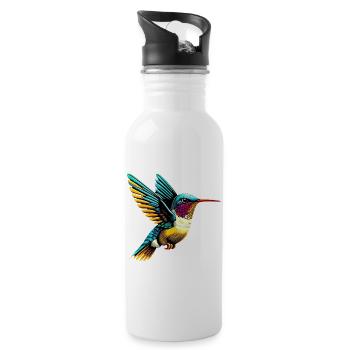 Kolibri - Trinkflasche mit integriertem Trinkhalm - Weiß - Rechts