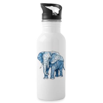 Crystal Elephant no1 - Gourde avec paille intégrée - blanc - Droite