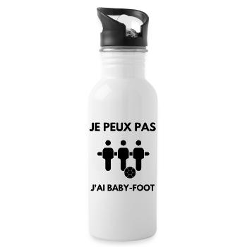 I can't I have foosball table - Water bottle with straw - white - Right