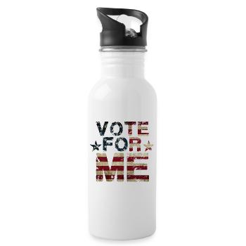 Vote for ME - Water bottle with straw - white - Right