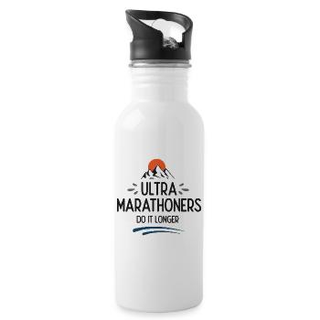 Ultra-Marathonläufer machen es länger - Trinkflasche mit integriertem Trinkhalm - Weiß - Rechts
