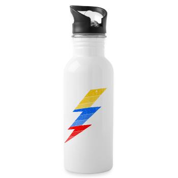 Eclair NASCAR Racing Courses Américaines - Trinkflasche mit integriertem Trinkhalm - Weiß - Rechts