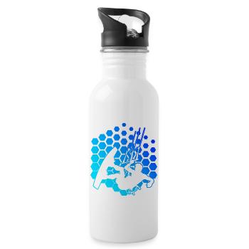 Kiten Kitesurfen Kitesurfing Kite Kitesurf - Water bottle with straw - white - Right