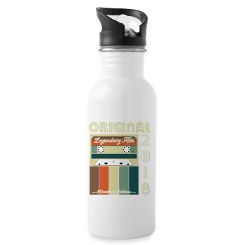 Legendary Anniversary of 2018 - Water bottle with straw - white - Right