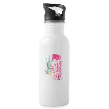 90s Mountain Bike Lovers - Water bottle with straw - white - Right