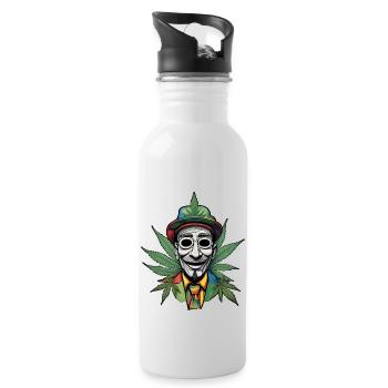 Die charmante Stärke einzigartige Cartoonfigur - Trinkflasche mit integriertem Trinkhalm - Weiß - Rechts