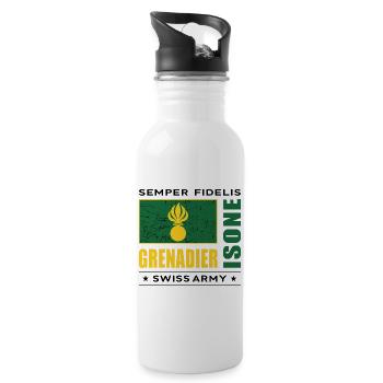 Grenadier - Gourde avec paille intégrée - blanc - Droite
