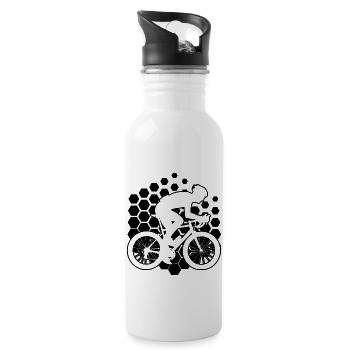 Vélo de route pour femmes Cycliste sur route - Gourde avec paille intégrée - blanc - Droite