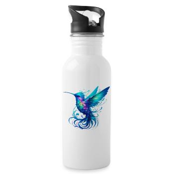 Kolibri - Trinkflasche mit integriertem Trinkhalm - Weiß - Rechts