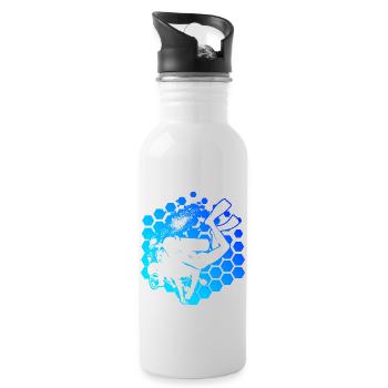 Diver Scuba Diver Diving Scuba Tauchen - Trinkflasche mit integriertem Trinkhalm - Weiß - Rechts