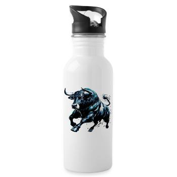 Bull - Water bottle with straw - white - Right