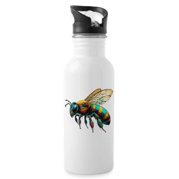 Bee - Water bottle with straw - white - Right