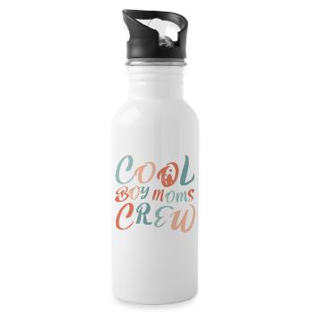 Cool Girl Moms Crew – Mom Life Design - Gourde avec paille intégrée - blanc - Droite