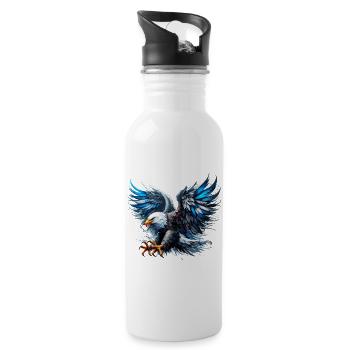 Eagle - Water bottle with straw - white - Right