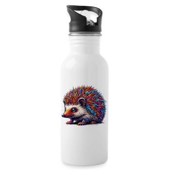 Hedgehog - Water bottle with straw - white - Right