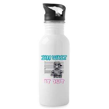 I'll wait it out - Water bottle with straw - white - Right