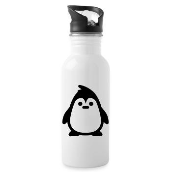 Pingouin - Gourde avec paille intégrée - blanc - Droite