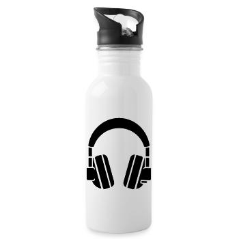 Gaming-Headset - Trinkflasche mit integriertem Trinkhalm - Weiß - Rechts