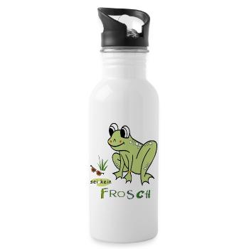 Ne soyez pas un prince grenouille - Gourde avec paille intégrée - blanc - Droite