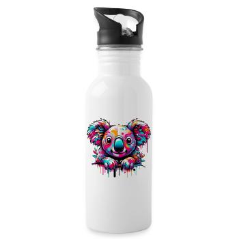 Koala - Gourde avec paille intégrée - blanc - Droite