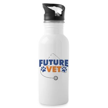 Veterinarian Veterinary Student - Water bottle with straw - white - Right