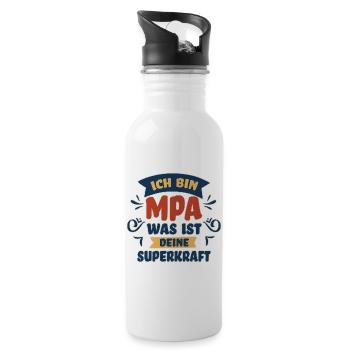Je suis MPA - Gourde avec paille intégrée - blanc - Droite