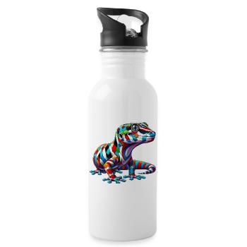 Gecko - Water bottle with straw - white - Right