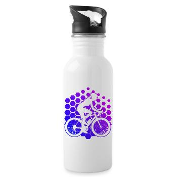 Damen Mtb Velo Mountainbike Fahrradfahren - Trinkflasche mit integriertem Trinkhalm - Weiß - Rechts