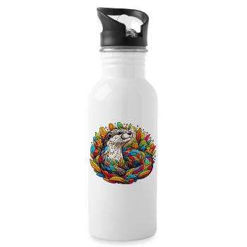 Otter - Water bottle with straw - white - Right