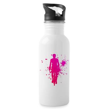 Cyclists Cycling Women Velo Mtb Cycling - Water bottle with straw - white - Right