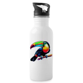 Toucan - Water bottle with straw - white - Right