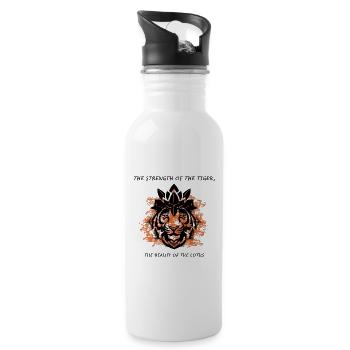 Tiger Lotus India - Gourde avec paille intégrée - blanc - Droite