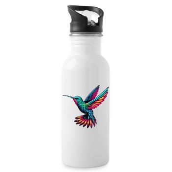 Colibri - Gourde avec paille intégrée - blanc - Droite