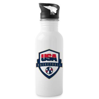 TEAM USA - Water bottle with straw - white - Right