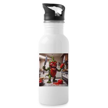 légumes chute Apocalypse Monster pepper - Gourde avec paille intégrée - blanc - Droite