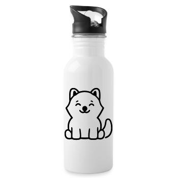 Dog - Water bottle with straw - white - Right