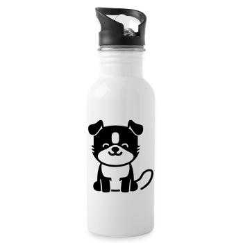 Dog - Water bottle with straw - white - Right