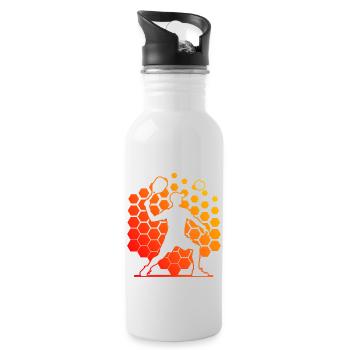 Racquetballspielen Pickleballspielen Damen - Trinkflasche mit integriertem Trinkhalm - Weiß - Rechts