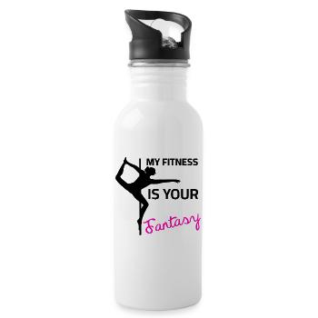 Dancing Pole Dance Sayings - Your Fantasy - Water bottle with straw - white - Right
